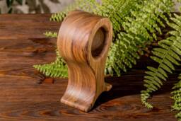 Walnut Headphone Stand, Handmade Brown Wood Stylish Desk Organizer, Perfect Gift For Music Lovers, Natural Texture High Quality