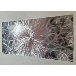 Confused Nova. Modern Metal Wall Art, Silver, Copper, Gery & Black. Indoor/Outdoor Decor - thumbnail 1