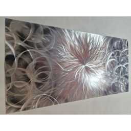 Confused Nova. Modern Metal Wall Art, Silver, Copper, Gery & Black. Indoor/Outdoor Decor - thumbnail 3