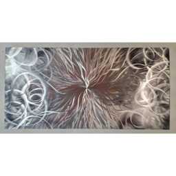 Confused Nova. Modern Metal Wall Art, Silver, Copper, Gery & Black. Indoor/Outdoor Decor - thumbnail 2