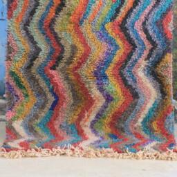 Moroccan Rug, Custom Fabulous Boujad Authentic, Azilal Abstract Multicolored Carpet - thumbnail 3