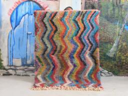 Moroccan Rug, Custom Fabulous Boujad Authentic, Azilal Abstract Multicolored Carpet - thumbnail 1