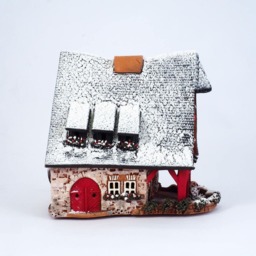 Handmade Ceramic Tealight Holder - Miniature Of The Original Old Smithery in Rothenburg - thumbnail 2