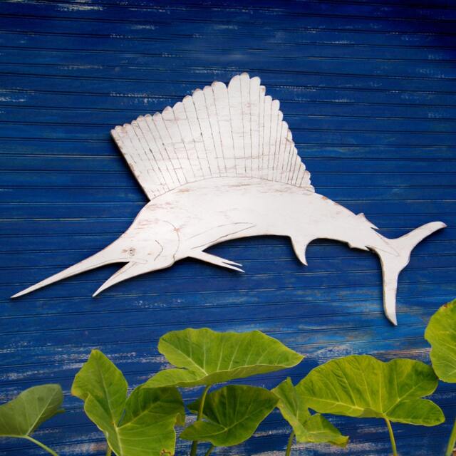 Sailfish Wall Decor Beach Coastal Saltwater Fish Art Oversized Sail Sign Outdoor House Gift For Him - image 1