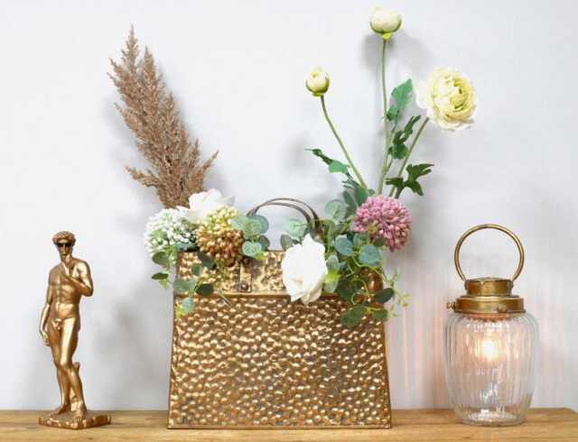 Golden Handbag Style Planter - image 1