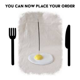 Sunny Side Up - Ceramic Egg Incense Holder - thumbnail 4