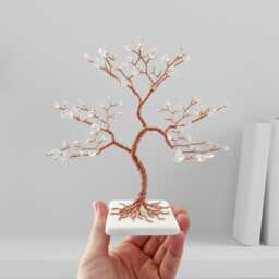 Clear Quartz Tree, 15Th Anniversary Gift, Birthday April Birthstone - thumbnail 2