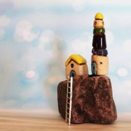 Nautical Art, Lighthouse Decor, Unique Ceramics, Rustic Home Clay Christmas Gift For Him, Hanukkah Gift, Tiny Ceramic House, Art - thumbnail 3