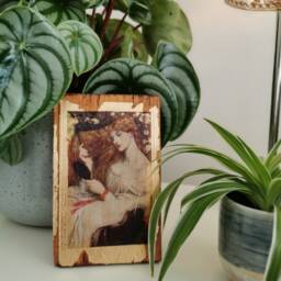 Lady Lilith Wood Wall Art Dante Gabriel Rossetti, Gold Gilding - thumbnail 2