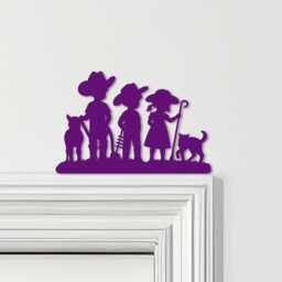 Door Topper Children Farm Animals Kids Room Decor Various Colours Sign - Novelty Wall Decor, Frame Art, Decorative Art - thumbnail 4