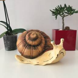 Ceramic Snail Statue, Garden Sculpture, Decoration, Outdoor Statues, Painted Figurines, Art Stail - thumbnail 3