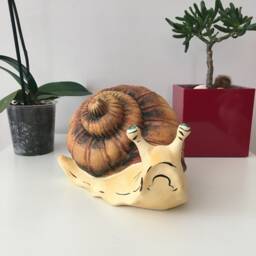 Ceramic Snail Statue, Garden Sculpture, Decoration, Outdoor Statues, Painted Figurines, Art Stail - thumbnail 1