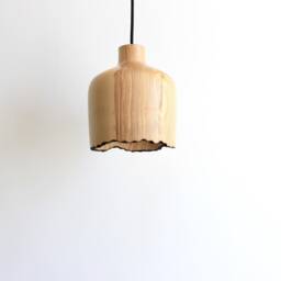 Wood Pendant Light, Rustic Kitchen Island Lighting, Small Ceiling Natural Chandelier For Bathroom - thumbnail 3