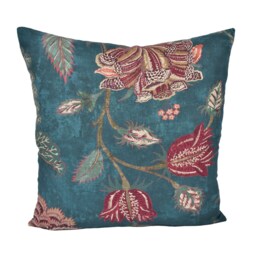 Zoffany - Indienne Print Prussian Blue/Koi Luxurious Floral Archive Cushion Cover Handmade Throw Pillow Designer Home Decor - thumbnail 3