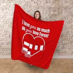 Love You As Much Forest - Luxury Fleece Blanket 150cm X Made in England - thumbnail 3