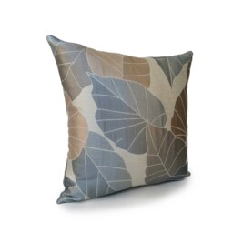 Goldish Tan, Gray & Beige Pillow, Decorative Throw Pillow Cover, Cushion Pillowcase, Accent Satin Blend, Floral Pattern - thumbnail 2