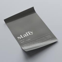 Staffy Definition Print - Customisable Staffie Dog Illustration Wall Art Minimalist Home Office Decor - thumbnail 3