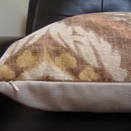 Kravet Medallion Pillow Cover, Brown Grey Exotic Cushion - 20x20 - thumbnail 3