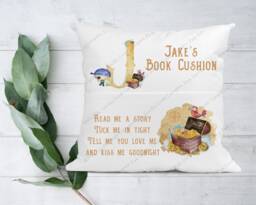 Personalised Cushion, Pocket Child Pillow, Book Holder, Pillow For Child, Sleep Aid, Pirates Gift, Boys Cushion - thumbnail 1