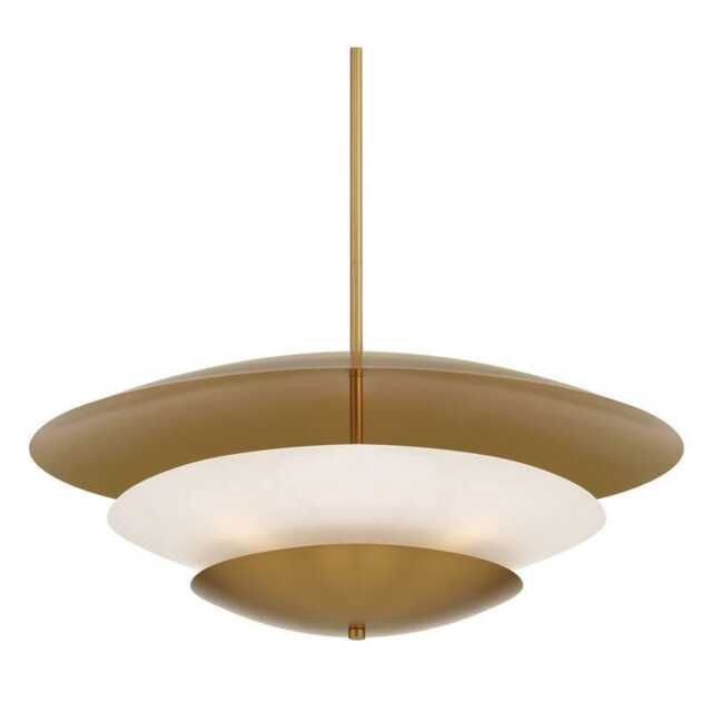 1950's Mid Century 4 Light Celling Flush Mount Fixture Pendant Cosmic Duo Regolith Modern Brass Chandelier - image 1