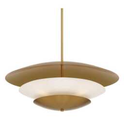 1950's Mid Century 4 Light Celling Flush Mount Fixture Pendant Cosmic Duo Regolith Modern Brass Chandelier - thumbnail 1