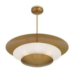 1950's Mid Century 4 Light Celling Flush Mount Fixture Pendant Cosmic Duo Regolith Modern Brass Chandelier - thumbnail 2
