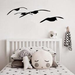 Wall Decals Flying Seagulls Birds Home Vinyl Decal Sticker Art Mural Living Room Design Interior Kids Nursery Baby Decor M306 - thumbnail 1