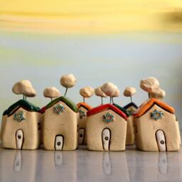 star Of David Ceramic House, Jewish Gift, Israeli Art - thumbnail 1