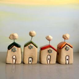 star Of David Ceramic House, Jewish Gift, Israeli Art - thumbnail 3