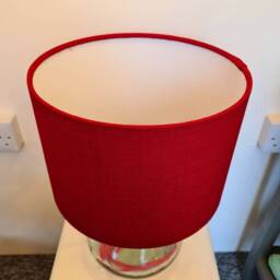 Handmade Drum Lampshade Linoso Fuchsia Fabric, Table/Floor/Ceiling - thumbnail 3