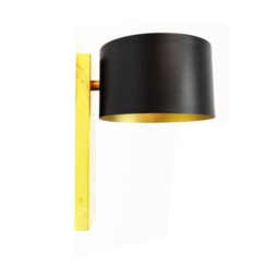 Sissi - Elegant Brass & Black Wall Lamp Cylindrical Shade For Vanity, Halls & Modern Decor - thumbnail 2