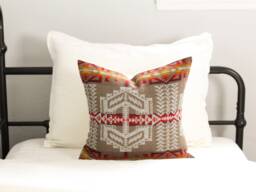 Khaki Trail Wool Pillow Cover, Tan Southwestern Cover - Made To Order