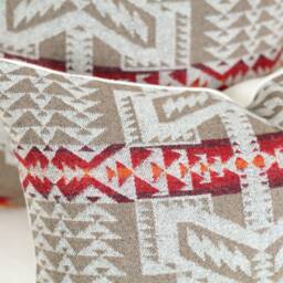 Khaki Trail Wool Pillow Cover, Tan Southwestern Cover - Made To Order - thumbnail 3