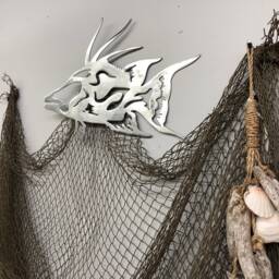 Handmade Hogfish Metal Wall Art, Coastal Home Decor - thumbnail 2