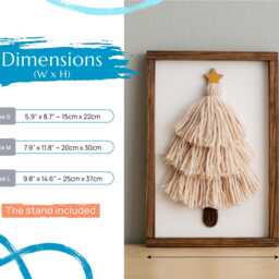 Tassel Christmas Tree Decor, Framed Yarn V23 - thumbnail 2