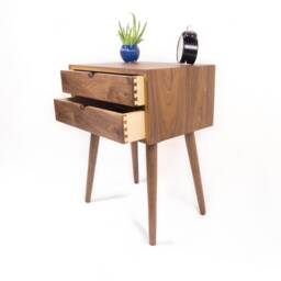Solid Walnut Nightstand/Bedside Table - thumbnail 2
