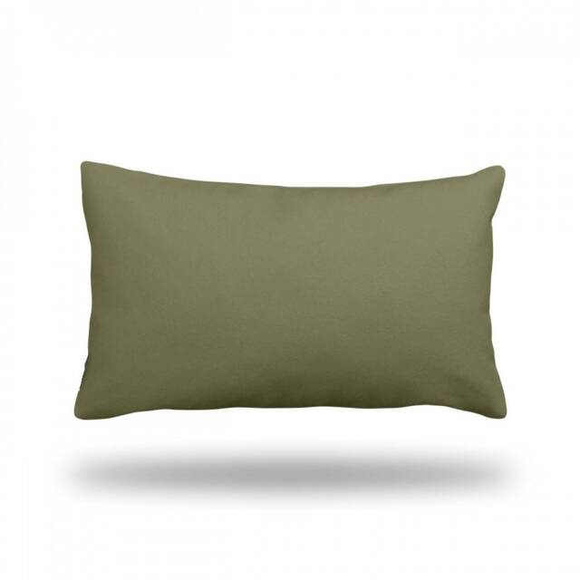 "Solid Dark Green Throw Pillow, Decorative Pillow Cover, Case - Rectangle 13"" X 22" - image 1