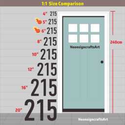 Modern Metal House Number, Hotel Room Numbers Sign, Custom Address Number Plate, Home Wall Decor, Led Door Sign - thumbnail 2