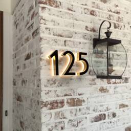 Modern Metal House Number, Hotel Room Numbers Sign, Custom Address Number Plate, Home Wall Decor, Led Door Sign - thumbnail 1