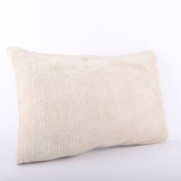 Handmade Wool Kilim Lumbar Pillow Cover Turkish Cushion - 16x24 - thumbnail 2