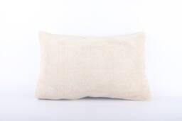 Handmade Wool Kilim Lumbar Pillow Cover Turkish Cushion - 16x24 - thumbnail 1