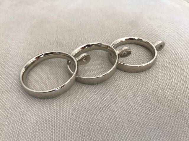 Brass Curtain Rings - Nickel For Modern Poles & Rods - image 1