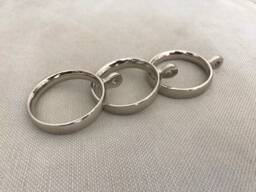 Brass Curtain Rings - Nickel For Modern Poles & Rods