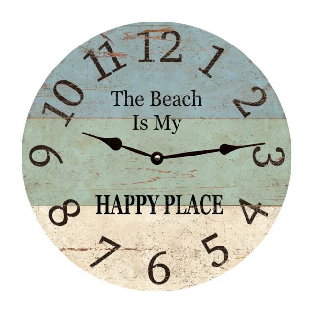 The Beach Is My Happy Place Clock - House Decor - image 1