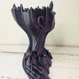 Dripgirl Melting Face Plant Pot - Abstract Female Bust Planter Purple Surreal Head Vase Gothic Succulent Unique Room Decor - thumbnail 3