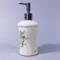 Soap Dispenser, White Ceramic Soap Pump, Lotion Handmade in Retro Vintage Style, A Gift For Her - thumbnail 2