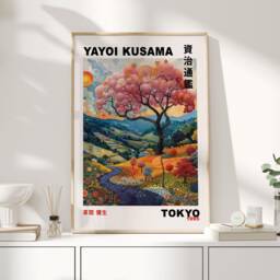 Yayoi Kusama, Kusama Print, Poster, Japanese Wall Art, Japandi, Japandi Art - thumbnail 1