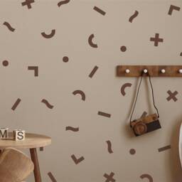 Simple Shapes - Vinyl Wall Decals Minimalist Modern Stickers Spots Plus Sign Arch Wave Lines Baby Boys Girls Nursery Kids Room D??cor - thumbnail 3