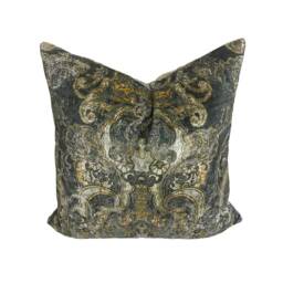 Romo - Black Edition Maroque Meteor Moroccan Inspired Velvet Damask Designer Cushion Cover Handmade Throw Pillow Luxury Home Decor - thumbnail 2