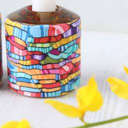 Shabbat Candlesticks - Candle Holder-Jewish Candles-Colorful Gift-Passover Seder Gift - Tea Light-Made in Israel-Bat Mitzvah Gift - thumbnail 2